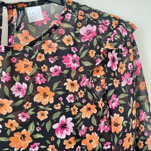 H&M Women’s Ruffle Trim Floral Midi Dress XS thumbnail 8