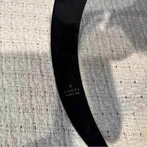 Gucci Black Headband with Crystal Logo thumbnail 5