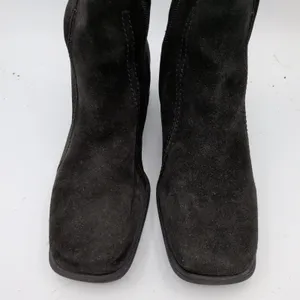 La Canadienne 14487 Black Suede Square Toe Block Heel Mid-Calf Boots Womens‎ 9 M thumbnail 4
