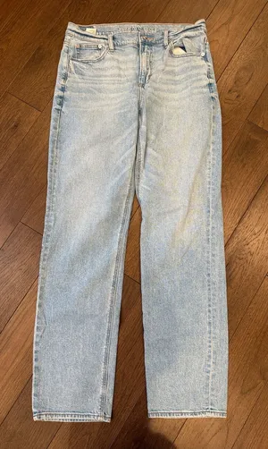 American Eagle Stretch Light Blue Straight Leg Jeans Size 10 Long - C66-017 thumbnail 1