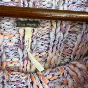 Free People confetti pullover cropped oversized snuggly pink sweater size small thumbnail 8