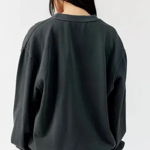 Urban Outfitters Pink Bow Oversized Sweatshirt Gray Coquette Romantic Size M thumbnail 2