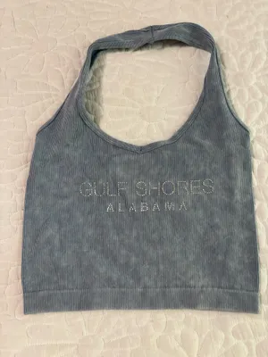 Gulf Shores Surf Style bedazzled tank top thumbnail 2