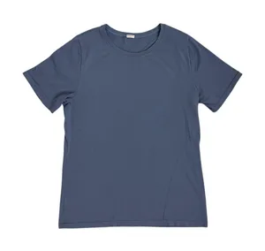 Fabletics Short Sleeve Blue Athletic Fitted Crew Neck Activewear Shirt Large thumbnail 1