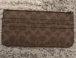Coach Card Holder Leather Wallet thumbnail 1