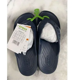 Crocs Baya Platform Flip Sandals Navy Blue Women’s 6 W6 208395-410 N thumbnail 1