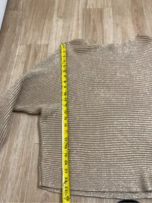 Ralph Lauren Tan Ribbed Boatneck Sweater thumbnail 4