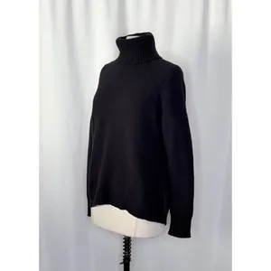 J. CREW Turtleneck Sweater Supersoft Yarn Solid Black Wool Alpaca Knit X-Small thumbnail 6