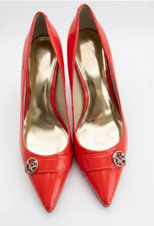 Women's Coach Zelda Red Patent Leather Heels Size 9.5 thumbnail 1