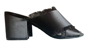 New in Box Womens Libby Edelman LE Spender Black Fringe Mules Heels - Sz 9.5 thumbnail 1
