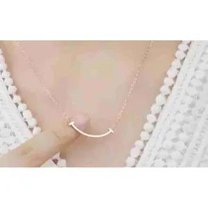 Boutique Rose Gold Filled K18 Curve Bar Necklace, Minimalist Chain Pendant,‎ 16-18” thumbnail 11