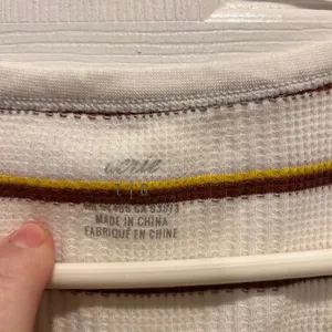 Aerie Striped Thermal Tank Top‎ Size L White Brown Yellow Purple Ribbed Knit thumbnail 3