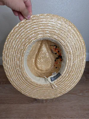 San Diego Hat Embroidered Butterfly Straw Women's Hat, OS thumbnail 8