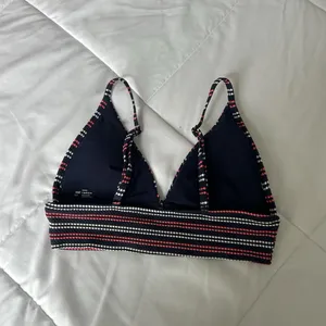 Aerie‎ Womens Size Small Bathing Suit Top Blue Pink Triangle Summer Beach thumbnail 3