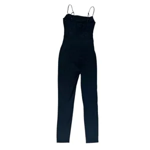 Free People Movement Women’s Lace Me Up Black Lace Twist Front Leotard Jumpsuit thumbnail 8