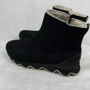 Sorel Kinetic‎ Short Black Suede Faux Fur Lined Ankle Boots NL3128-010 Womens 8 thumbnail 7