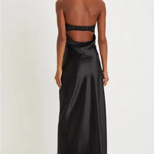 Lulu's Elegant Black Strapless Gown thumbnail 2