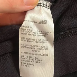 New Balance Black Tennis Skirt Built In Shorts thumbnail 7