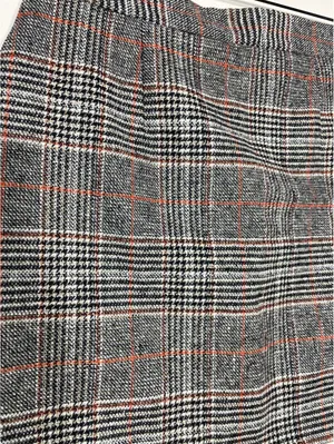 Grey Plaid Tweed Mini Skirt Preppy Grunge Coquette Skirt M thumbnail 4