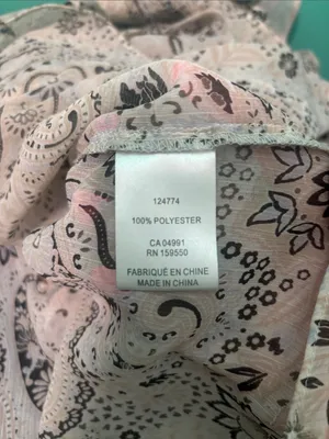 Boho Paisley Ruffle Blouse in Cream and Black thumbnail 11