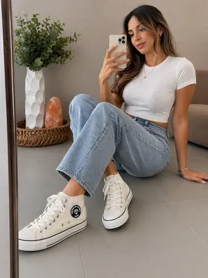 Frock Candy Women’s high-top sneakers in a clean white/cream color thumbnail 1