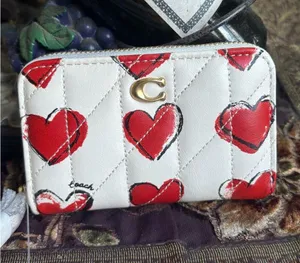 Authentic Coach 1941 Nappa leather Heart zip around 3 compartments wallet. thumbnail 1