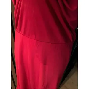 White House Black Market Dress Red Silver Trim Size S lined sexy but classy NWT thumbnail 2