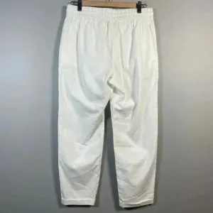 J Crew‎ New Seaside Pant Women White Linen Blend Pull On Pockets Travel Size 8 thumbnail 6