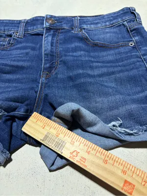 American Eagle hi-rise shortie Blue Denim Shorts 10 thumbnail 3