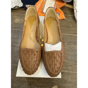 FS Lele Woven Loafers‎ Cognac Brown Brazilian Leather Flat Slip-On Size 9.5 thumbnail 2