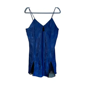 Victorias Secret Lingerie Size M Blue Satin Slip Dress Mini Chemise Sexy Vintage thumbnail 3