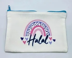 Halal Canvas Zipper Pencil Bag Makeup‎ Bag Pouch Bag Handmade NWT thumbnail 1