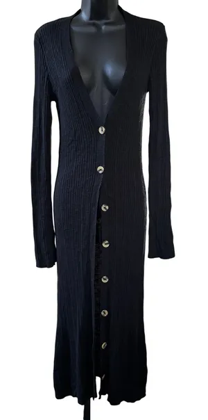 Free People Date Night Cardi Sz S‎ Black Sweater Dress thumbnail 1