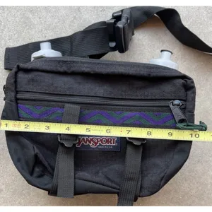 Vintage 90s Jansport Fanny Pack Purple Waist Hiking Belt Bag + 2 Bottle Holders thumbnail 6