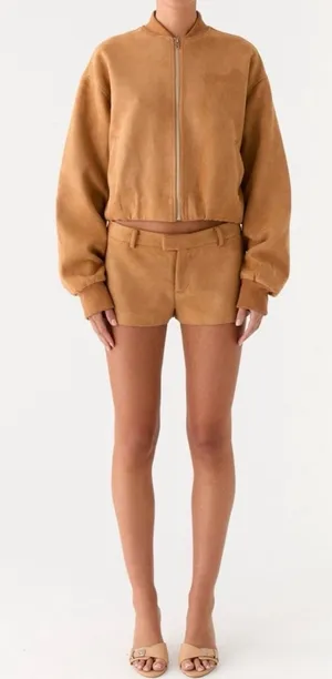 Peppermayo suede jacket and shorts set thumbnail 1