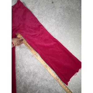 pilcro wide leg crop (29in Inseam) pink‎ corduroy pants raw hem 27 thumbnail 9