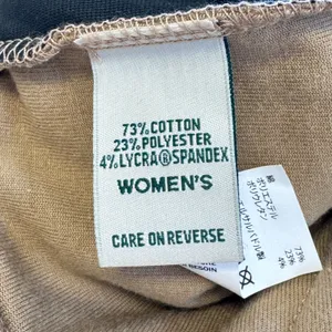 L.L. Bean Petite Brown Tan Corduroy Straight Leg Elastic Waist Pants Women's Lg‎ thumbnail 7