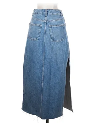 Top Shop denim maxi skirt Size 4 thumbnail 2