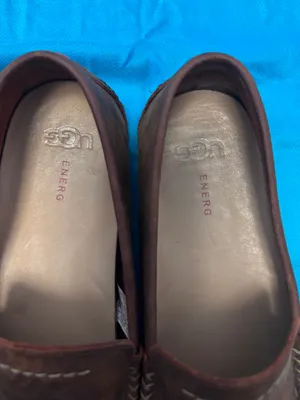 UGG  Brown Leather Treadlite Loafers  size 9 thumbnail 9