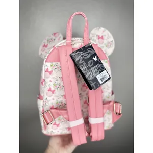 Loungefly Disney Mini Backpack Bag Womens Minnie Mouse All Over Print Bow Ears thumbnail 5