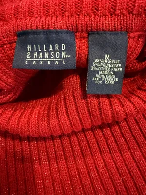 Red Turtleneck Sweater Size M thumbnail 8