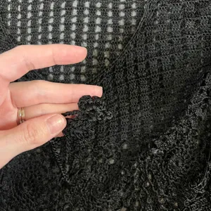 Bette Paige Black Crochet Cardigan XL Bell Sleeve Scallop Hem Boho Whimsigoth thumbnail 14