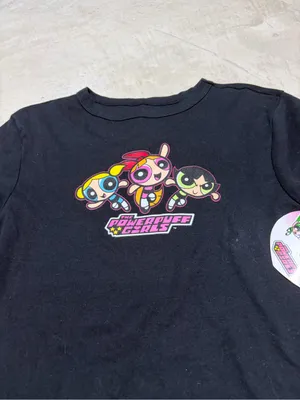 Black Powerpuff Graphic baby tee small NWT thumbnail 2