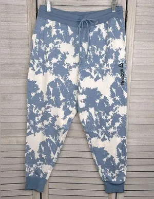 REEBOK Ladies' Loungewear Jogger Pant Faded Denim Print-Medium thumbnail 1