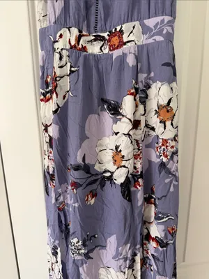 Altar'd State Lavender Floral Halter Maxi Dress thumbnail 3