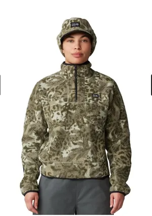 Mountain Hardwear Women’s Olive Green Camo Quarter-Zip Fleece thumbnail 1