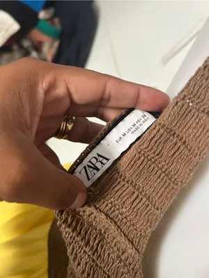 Zara Brown Crochet Bodice Yellow Maxi Dress thumbnail 7