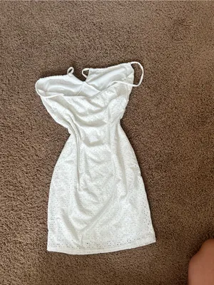 White Mini Dress Size M thumbnail 2