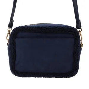 New BEARPAW Women's Faux Suede Shearling Trim Crossbody‎ Camera Handbag thumbnail 3