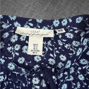 Navy Floral Long Sleeve Tiered Dress thumbnail 4